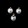 Round Acrylic Pearl Charms KK-E670-01G-1
