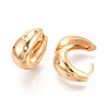 Brass Micro Pave Clear Cubic Zirconia Teardrop Hoop Earrings EJEW-T048-26G-3