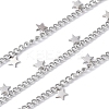 304 Stainless Steel Curb Chains CHS-G041-02P-01-1