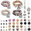 DIY Natural Crazy Agate & Fire Crackle Agate Stretch Bracelet Making Kit DIY-YW0008-49-2