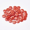 2-Hole Flat Round Resin Sewing Buttons for Costume Design BUTT-E119-24L-08-1