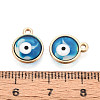 Epoxy Resin Enamel Evil Eye Charms RESI-T045-031B-02-3