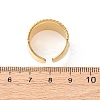 304 Stainless Steel Open Cuff Rings for Women RJEW-K309-07G-5