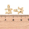 Brass Micro Pave Cubic Zirconia Charms KK-A284-11B-G-3