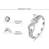 Brass & Clear Cubic Zirconia Finger Rings for Women FS-WGA713C-02-4