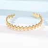 304 Stainless Steel Open Cuff Bangles for Women BJEW-K293-01B-G-2