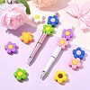 14Pcs 7 Colors Silicone Beads SIL-CJ0002-90-6