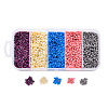 90G 5 Colors 12/0 Baking Paint Glass Seed Beads SEED-YW0001-14A-1