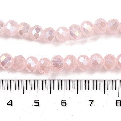 Baking Electroplate Glass Beads Strands DGLA-A039-J8mm-B14-1