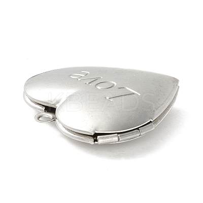 Tarnish Resistant 304 Stainless Steel Diffuser Locket Pendants STAS-K002-06P-1