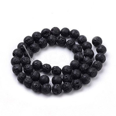 Natural Lava Rock Beads Strands G-S259-11-16mm-1