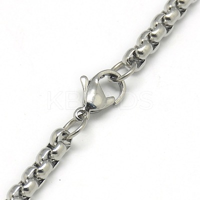 Tarnish Resistant Trendy Men's 201 Stainless Steel Box Chain Necklaces NJEW-L043B-46P-1