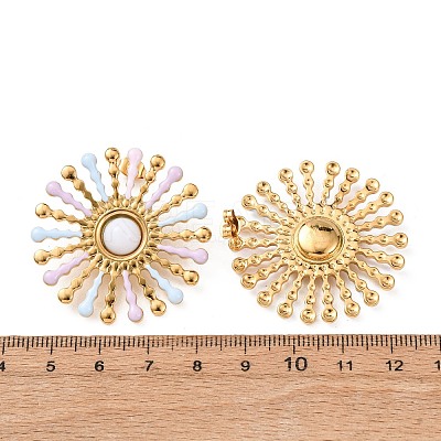 304 Stainless Steel Stud Earrings EJEW-T054-14G-1