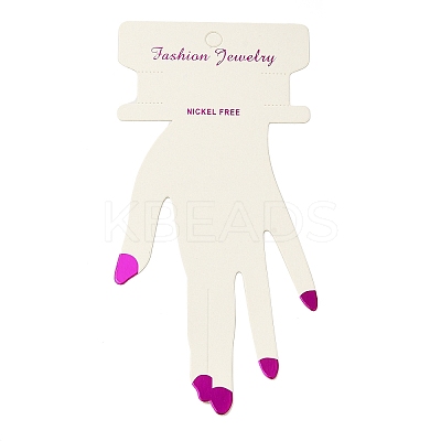 Hand Shaped Cardboard Paper Bracelet Display Cards X-CDIS-M005-06-1
