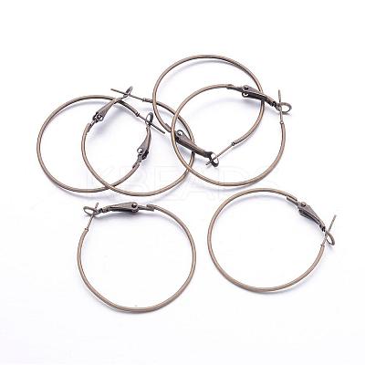 Antique Bronze Wine Glass Charm Ring Iron Hoop Earrings X-E220-NFAB-1