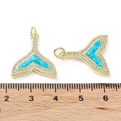 Rack Plating Brass Micro Pave Cubic Zirconia Pendants KK-C041-27G-1