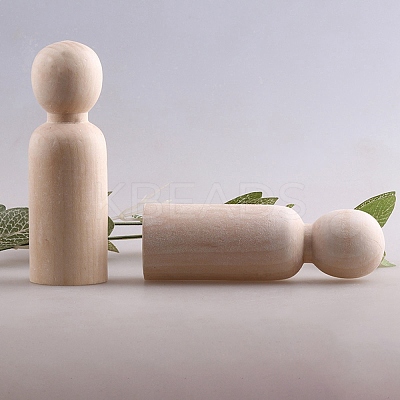Unfinished Wood Male Peg Dolls People Bodies AJEW-U015-10A-1
