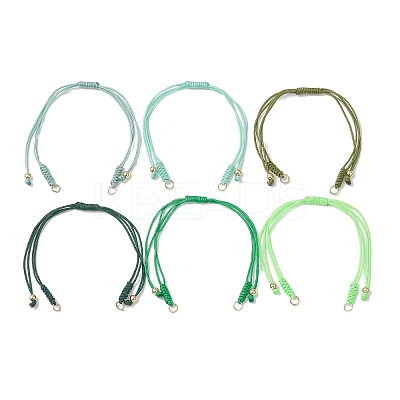 6Pcs 6 Colors Braided Nylon Cord Bracelet Making AJEW-JB01569-1