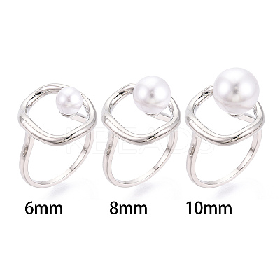 Oval Brass Cup Peg Ring Settings X-KK-N274-38P-1