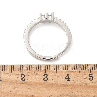 S925 Sterling Silver Adjustable Letter Rings for Women RJEW-M068-01P-W-1