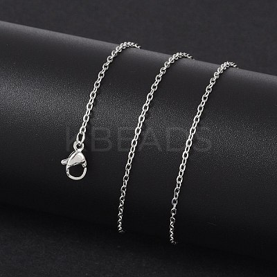 Tarnish Resistant 304 Stainless Steel Cable Chain Necklaces NJEW-M124-01P-1