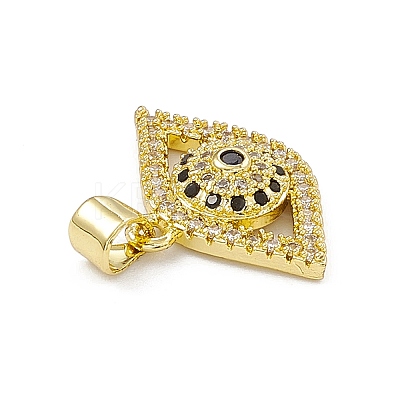 Rack Plating Brass Micro Pave Colorful Cubic Zirconia Pendants ZIRC-I061-13G-1