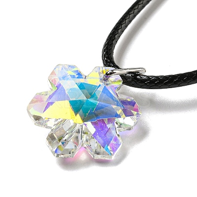 Waxed Cord Necklaces NJEW-P310-03P-01-1