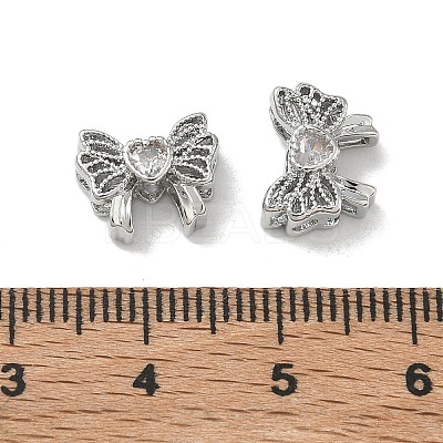 SHEGRACE Brass Pave Clear Cubic Zirconia Beads XGRQ4G557-689P-1