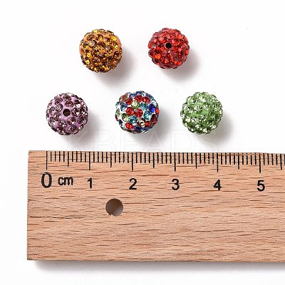 Pave Disco Ball Beads RB-A130-10mm-M-1