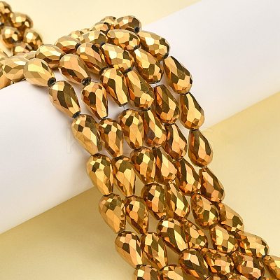 Electroplate Glass Beads Strands EGLA-D017-15x10mm-3-1