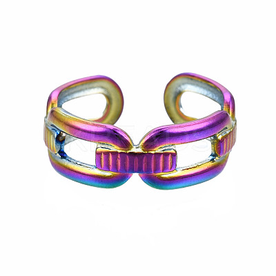 Open Oval Cuff Rings RJEW-N038-027-1
