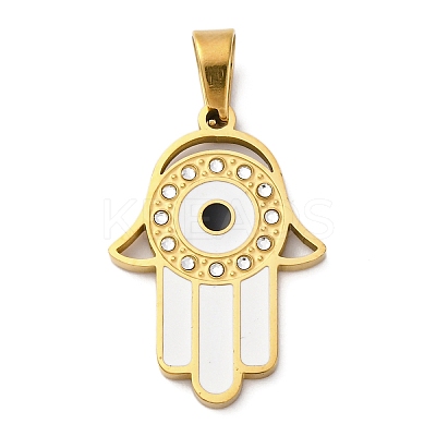 304 Stainless Steel Rhinestone Pendants STAS-S163-29G-01-1