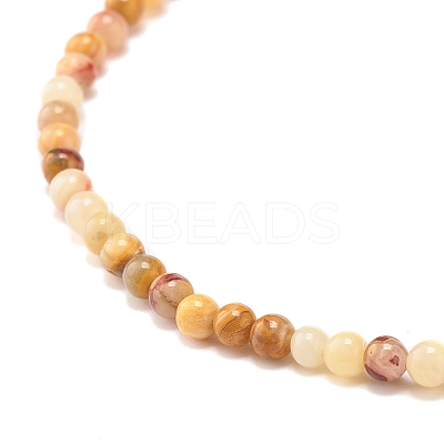 Mini Natural Crazy Agate Beaded Stretch Bracelets BJEW-JB07669-03-1