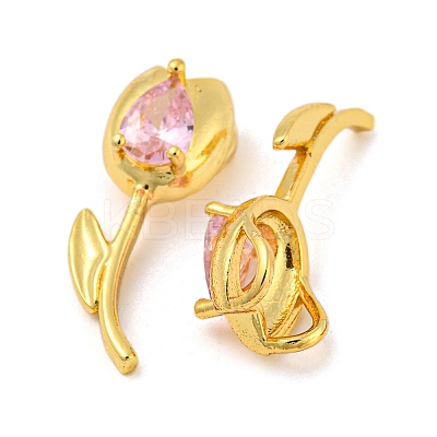 Real 18K Gold Plated Rack Plating Brass Micro Pave Cubic Zirconia Pendants KK-R153-13A-G-1