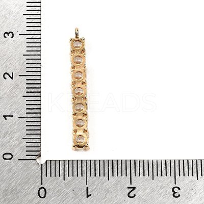 Brass Micro Pave Cubic Zirconia Pendants KK-F901-03B-G-1
