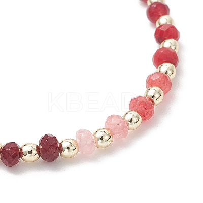 Dyed Natural Malaysia Jade & Synthetic Hematite Beaded Stretch Bracelets for Women BJEW-JB13069-01-1