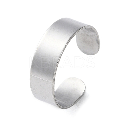 Non-Tarnish 304 Stainless Steel Cuff Rings STAS-T045-22A-P-1