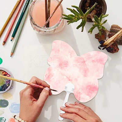 30Pcs 2 Styles Paper Hand Held Fan DIY-SP0002-07-1