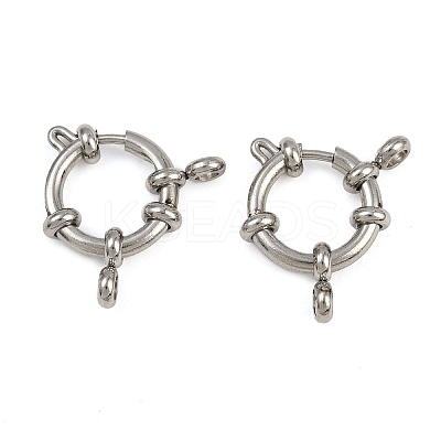 304 Stainless Steel Spring Ring Clasps STAS-B095-03P-03-1