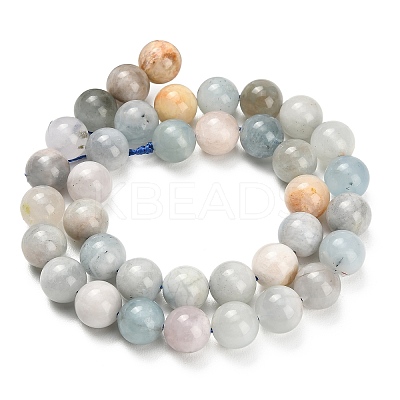 Natural Aquamarine Beads Strands G-F591-29B-10mm-01-1