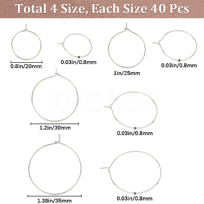 160Pcs 4 Style Brass Wine Glass Charm Rings KK-SP0001-33P-1