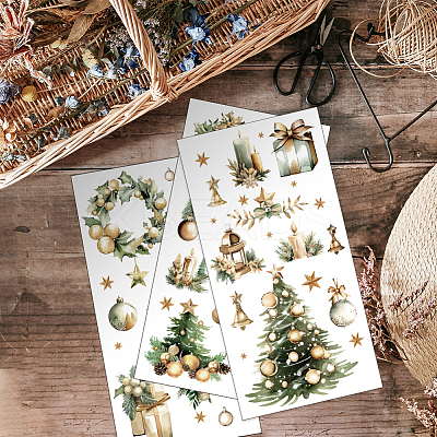3 Sheets 3 Styles PVC Waterproof Decorative Stickers DIY-WH0404-169-1