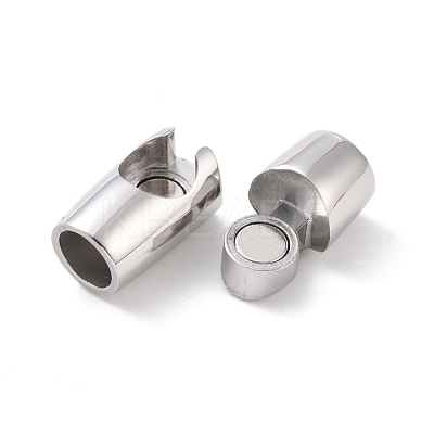 304 Stainless Steel Magnetic Clasps with Glue-in Ends STAS-G276-31-1