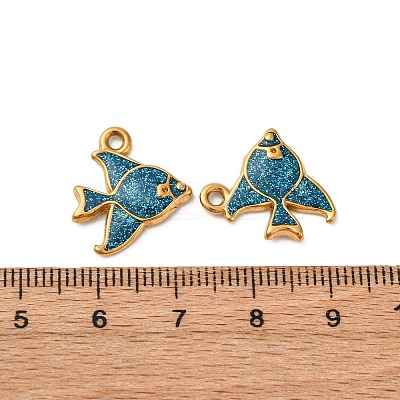 304 Stainless Steel Enamel Pendants STAS-Q363-01A-G-1