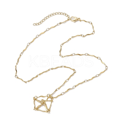 3Pcs 3 Sizes 304 Stainless Steel Wavy Bar Link Chain Macrame Pouch Necklace Making NJEW-JN05064-1
