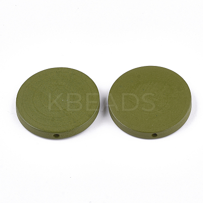 Painted Natural Wood Beads WOOD-S049-02A-05-1