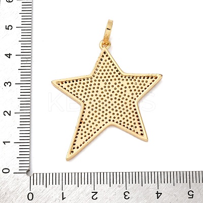 Brass Micro Pave Cubic Zirconia Pendants KK-U076-09G-1