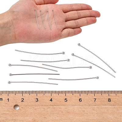 Tarnish Resistant 304 Stainless Steel Ball Head pins STAS-N017-02-35mm-1