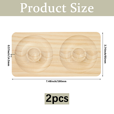 Beech Wooden Jewelry Bracelet Finger Ring Diplay Holder Tray ODIS-WH0010-02J-01-1