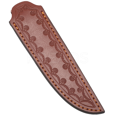 Knife Shaped Cowhide Knife Sheaths AJEW-WH20006-190-1